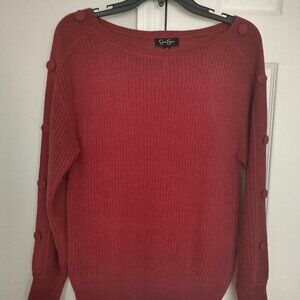 Jessica Simpson red sweater